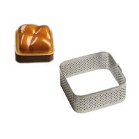 Form for tartlets, perforated, metal square 5 x 5 x 2 cm