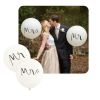 Gift – White Balloons with MR and MRS Inscription 45 cm – 2 pcs