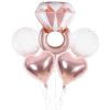 Balloons white-pink heart, circle, ring