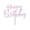 Engraving - Happy Birthday pink acrylic