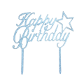 Silver Happy birthday punch with a star