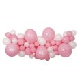 Girlanda balóny bielo-ružové Baby Pink 65 ks