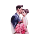 Zapich - Couple in love with roses