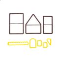 Plastic cottage cutter set of 8 pieces