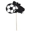 Indentation - soccer ball and wooden cleats