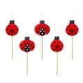 Ladybug cake candle 5 pcs