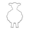 Stainless steel standing sheep cookie cutter