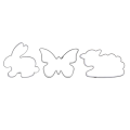 Frühlings-Ausstechform - Hase, Schmetterling und Schaf