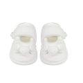Topánočky biele s ružičkami