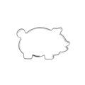 Piglet cookie cutter 6.5 x 4 x 1.5 cm, stainless steel