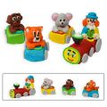 Cheerful train with animals