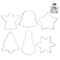 Snowman cookie cutter set of 6 stainless steel