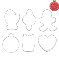 Christmas ornament cutter set of 6 stainless steel