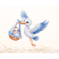 Storch-Kuchenfigur - blau