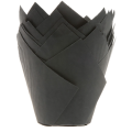 Košíčky tulipánové-čierne 36ks
