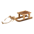 Brauner Holzschlitten 20x6x8 cm