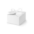 White dessert box with ribbon 10 pcs