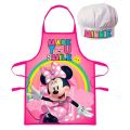 Dětská zástěra Minnie Made you smile + čepice