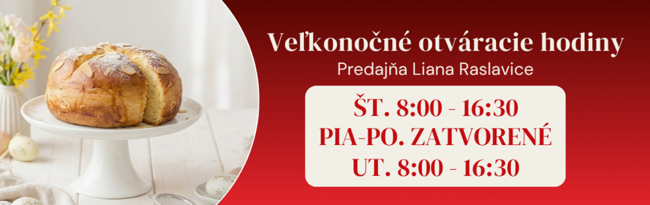 Prevádzka predajne počas Veľkej noci