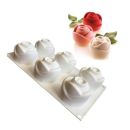 Silicone rose mold 6 pcs