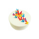 Wafer butterfly colored - rainbow