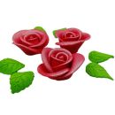 Rose large silver-plated set red 9 pcs