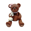 Medvedík hnedý so zajačikom ružový