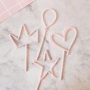 Set - mix of pink acrylic engravings