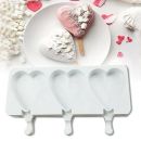 Silicone mold for heart popsicles