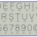 Template alphabet and numbers - plastic