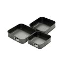 Form square metal 22-24-26 cm set of 3 pcs