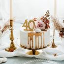Sviečka na tortu č. 40 zlatá