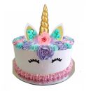 Colorful unicorn - cake decoration