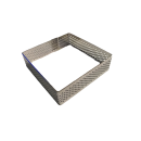 Form for tartlets, perforated, metal square 6 x 6 x 2 cm