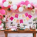Girlanda balóny ružové mix 100 ks