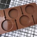 Smooth silicone lollipop mold 5 pcs