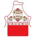 Kitchen apron + gloves red folk