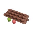 Silikonform für Schokoladen-Cupcakes 15 Stk