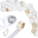 Garland balloons white-gold 100 pcs