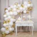 Girlandenballons weiß-gold 100 Stk
