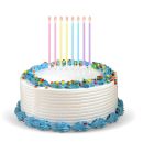 Birthday candles colored pastel 14.5 cm 16 pcs