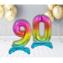 Color foil balloon standing no. 9