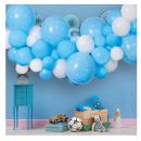 Girlanda balóny bielo-modré Baby Blue 65 ks