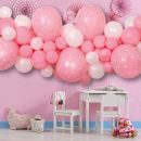 Girlanda balóny bielo-ružové Baby Pink 65 ks