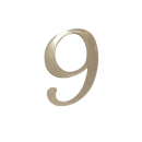 Engraving - mirror gold number 0-9