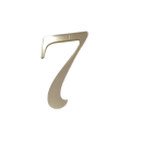 Engraving - mirror gold number 0-9