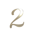 Engraving - mirror gold number 0-9