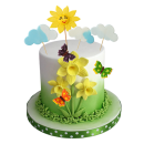 Candy cane - sun, clouds, butterflies 7 pcs
