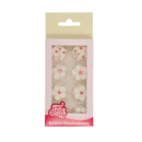Flowers white - pink 32 pcs