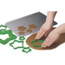 Gingerbread tree cutter plastic set of 10